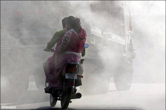 第15名：印度坎普尔，PM2.5浓度为115 µg/m3